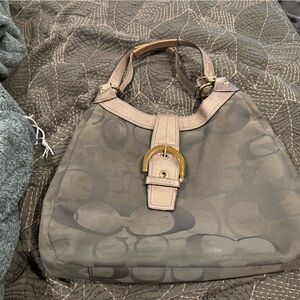 Coach Olive and Tan Shoulder Bag